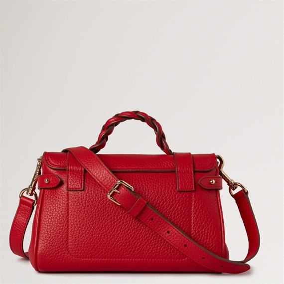 Mulberry Mini Alexa Scarlet Red Heavy Grain